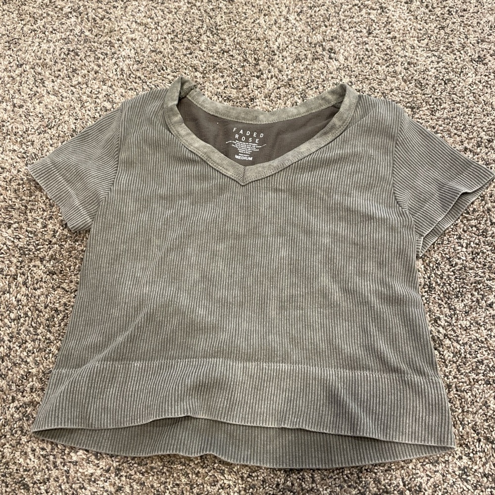 Olive green crop top